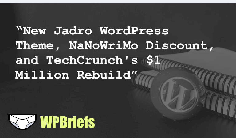 CodeinWP released their new WordPress theme, Jadro. An interview with Manesh Timilsina, the leader of the development team, provides insights into the project's goals. WordPress.com sponsors NaNoWriMo and offers participants 20% off hosting. Understanding the query loop block is essential for WordPress site editors. TechCrunch's website rebuilding project cost $1 million, and a video interview with Tom Willmot and Adrian McShane explores why such projects can be costly.